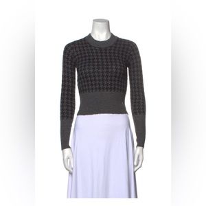 Prada - 100% alpaca houndstooth print sweater